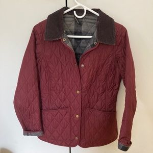 Barbour maroon quilted jacket